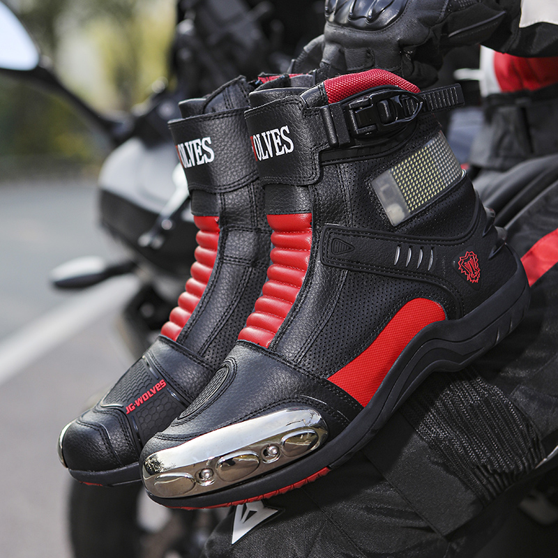JG.WOLVES 가죽 바이커 슈즈 여성 남성용 오토바 - Motorcycle Gear Boots 리뷰 및 가격