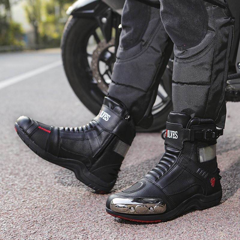 JG.WOLVES 가죽 바이커 슈즈 여성 남성용 오토바 - Motorcycle Gear Boots 리뷰 및 가격